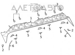 Spoilerul portbagajului Jeep Cherokee KL 19-21