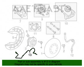 Senorul ABS din spatele dreapta al Jeep Compass 17-