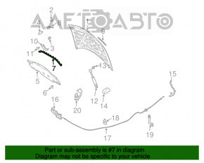 Garnitura capotei Infiniti FX35 FX45 03-08