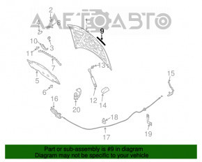 Garnitură capot stânga Infiniti FX35 FX45 03-08