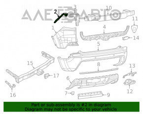 Suportul pentru bara de protecție spate stânga exterioară Jeep Cherokee KL 19-21