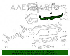 Крепление заднего бампера центр Jeep Cherokee KL 19-21