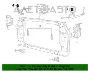 Отбойник капота правый Jeep Cherokee KL 19-21 верхний OEM