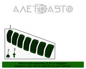 Grila radiatorului Jeep Cherokee KL 19- set complet de restaurare, 7 piese