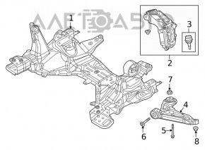 Подрамник передний Jeep Cherokee KL 19-22 AWD