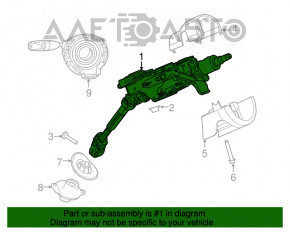 Coloana de direcție Jeep Cherokee KL 19-23 cu cardan