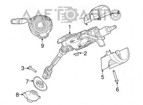 Coloana de direcție Jeep Cherokee KL 19-23 cu cardan