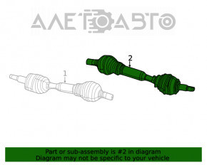 Ax cu roți față stânga Jeep Cherokee KL 19-22 FWD 2.4