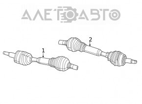 Ax cu roți față stânga Jeep Cherokee KL 19-22 FWD 2.4