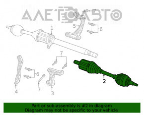 Ax cu roți față stânga Jeep Cherokee KL 19-22 FWD 2.0T, 3.2