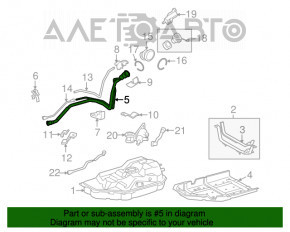 Gâtul de umplere a rezervorului de combustibil pentru Lexus RX450 14-15