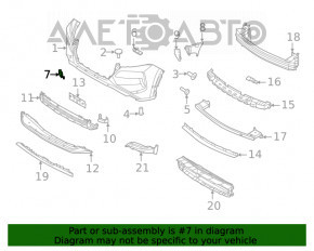 Capacul de tractare a cârligului de remorcare pentru bara de protecție față a Nissan Rogue 21-23 construit în SUA.