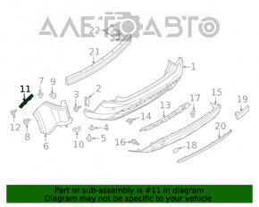 Suportul bara fata stanga Nissan Rogue 21-23 construit in SUA