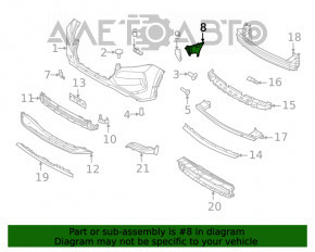 Conducta de aer frontal stânga Nissan Rogue 21-23