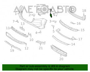 Grila de aerisire a bara fata stanga Nissan Rogue 21-23 construita in SUA