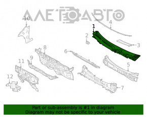 Grila stergatoarelor din plastic Nissan Rogue 21-23 S, SV construit in SUA