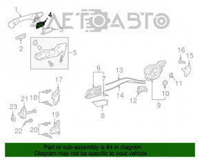 Capac maner usa spate stanga Toyota Camry v70 18-