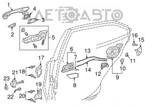 Capac maner usa spate stanga Toyota Camry v70 18-