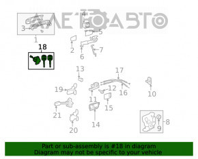 Личинка замка передней левой Toyota Sequoia 08-16