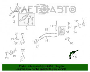 Bucșă de blocare față stânga Mitsubishi Outlander 14-21