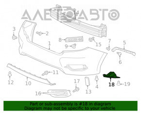 Защита заднего бампера правая Honda Civic X FC 16-21 4d