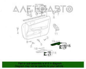 Maneta de control a geamurilor electrice, stânga față, Toyota Camry v30 2.4, zgâriată