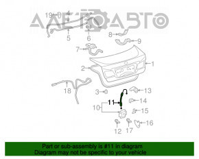 Трос аварийного открытия багажника Lexus ES350 07-12