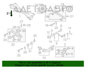 Șuruburile de fixare a suportului de spate pentru Hyundai Sonata 11-15 hibrid, set de 4 bucăți.