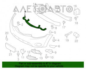 Consolidarea barei frontale, traversa inferioară Nissan Murano z51 09-14