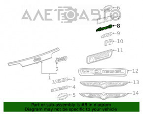 Emblema hayon 4x4 Jeep Grand Cherokee WK2 14-22 crom