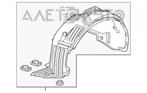 Bara de protecție față stânga Acura MDX 17-20, nouă, originală OEM