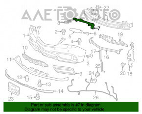 Suportul pentru bara de protecție față stânga pentru Acura MDX 14-16, nou, original OEM.