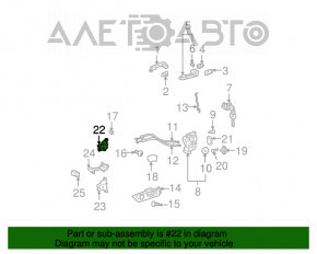 Buclele ușii din față stânga superioară pentru Lexus RX300 RX330 RX350 RX400h 04-09, noi, originale OEM