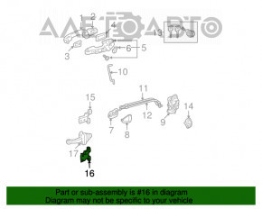 Петля двери нижняя передняя левая Lexus RX300 RX330 RX350 RX400h 04-09 новый OEM оригинал