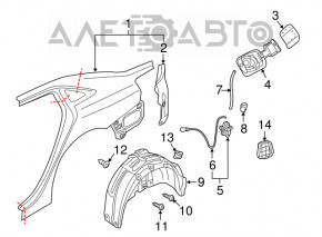 Placă de ventilație stânga VW Jetta 19- nouă originală OEM