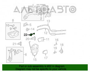 Ограничитель двери передней левой Acura MDX 07-13 новый OEM оригинал