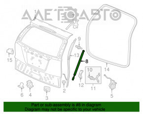 Amortizorul ușii portbagajului stâng pentru Honda CRV 12-16, nou, original