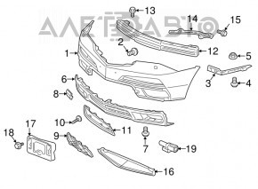 Suportul pentru bara de protecție față dreapta pentru Acura MDX 07-13, nou, original