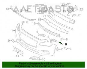 Suportul de bara fata dreapta intern Infiniti Q50 14- OEM nou original