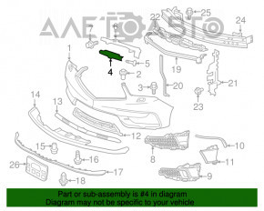 Suportul de montare a bara din față a aripii stângi Acura MDX 17-20, nou, original OEM.