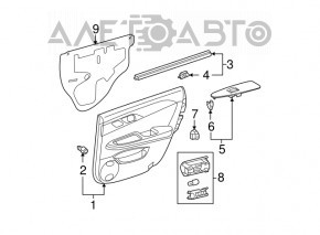 Controlul geamului electric din spatele stânga Toyota Avalon 05-12, nou, original OEM