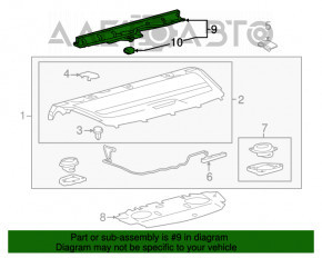 Perdeaua geamului din spate al Toyota Avalon 13-18 lipsește acționarea