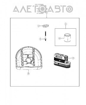 Suport roată de rezervă Chrysler 200 15-17