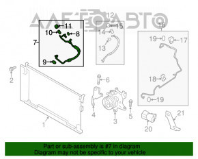 Tubul de aer condiționat al compresorului de încălzire pentru Subaru Forester 14-18 SJ 2.0