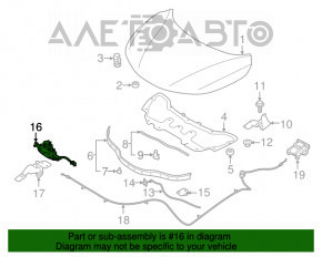 Замок капота Nissan Rogue Sport 17-19