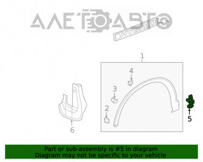 Suportul de fixare a aripii spate dreapta pentru Honda CRV 17-22, nou, original