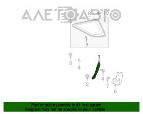 Capacul aripii spate stânga pentru Lexus RX300 01-03