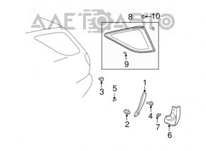 Capacul aripii spate stânga pentru Lexus RX300 01-03