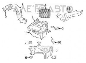 Suportul carcasei filtrului de aer Jeep Compass 14-16 2.0 2.4