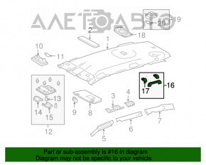 Maner plafon spate stânga Toyota Prius 2004-2009 gri